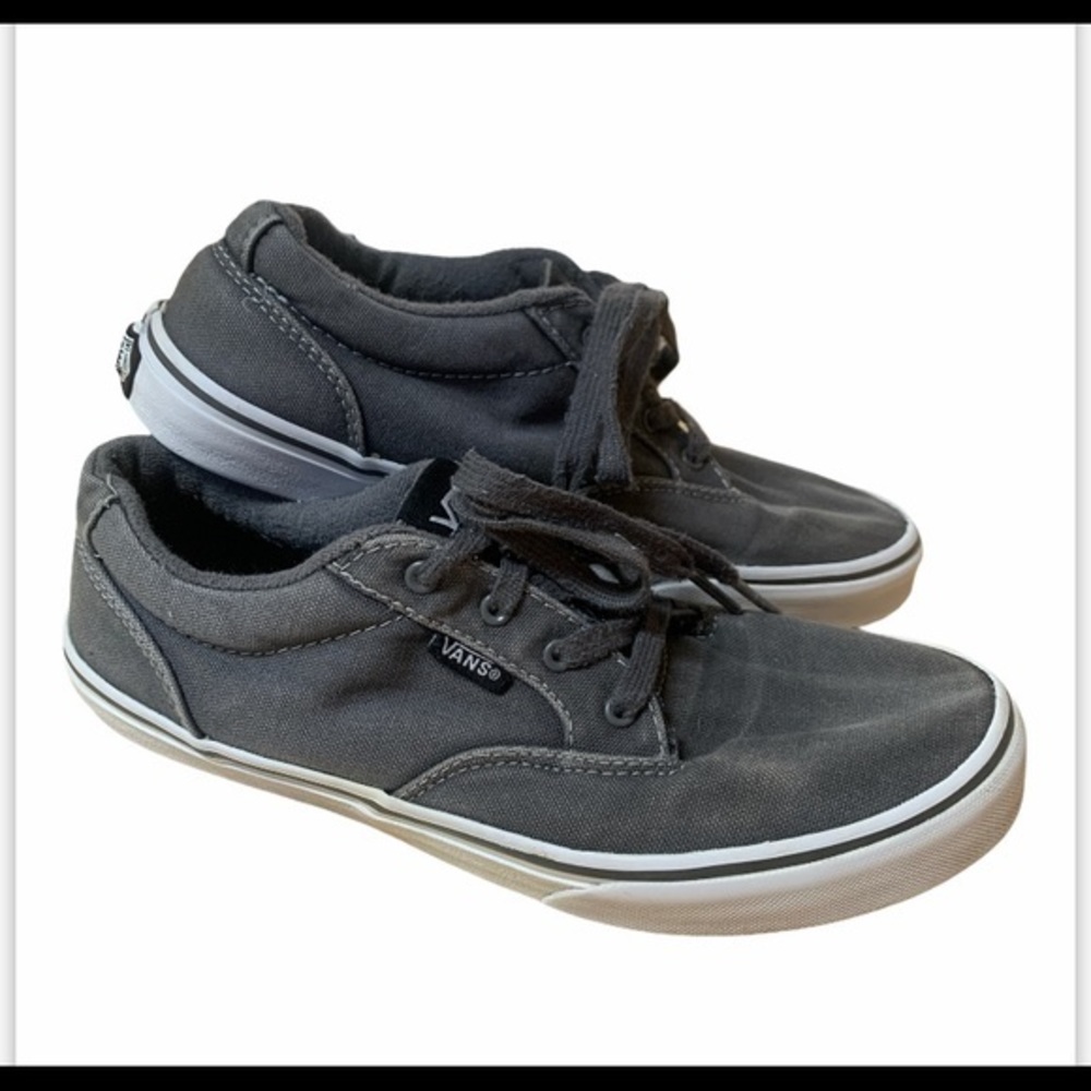 - Vans Classic Gray Canvas Skateboard Shoes